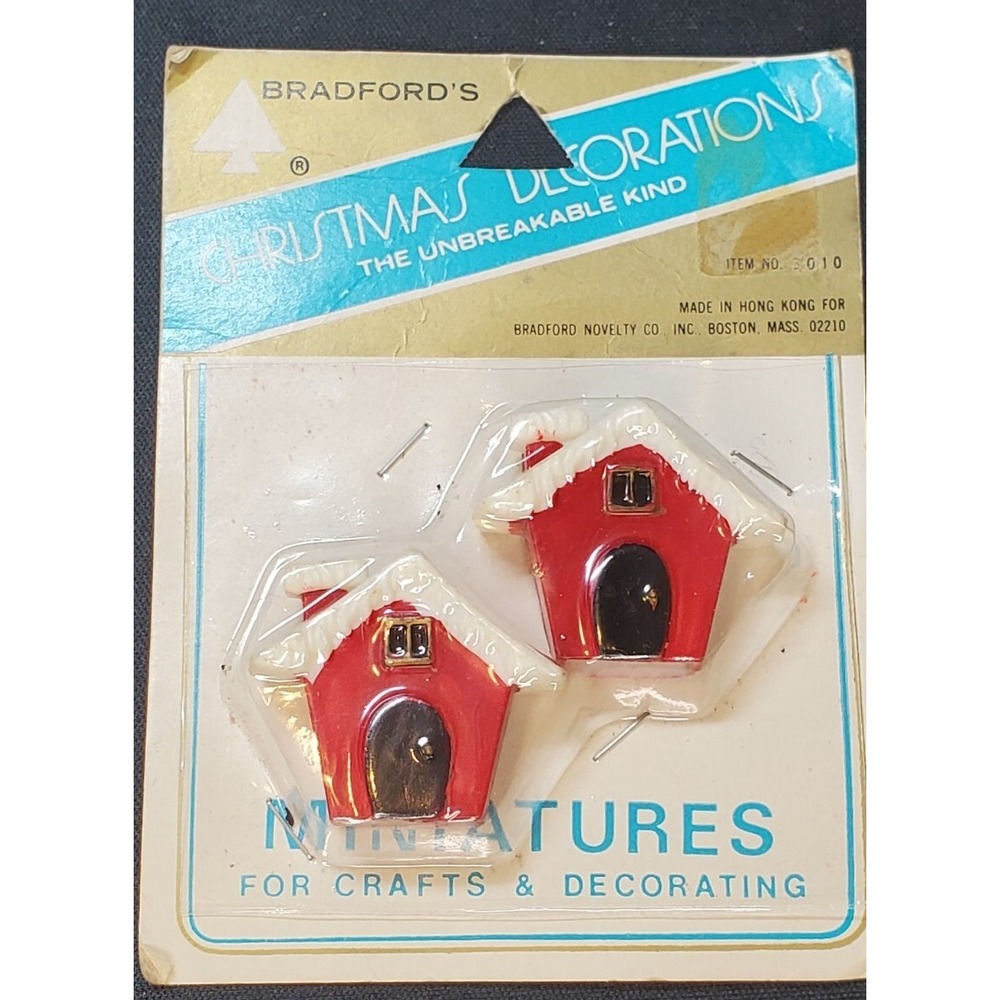 Vintage Bradford's Christmas Decoration Miniatures, New Old Stock, Crafting.